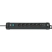 Premium-Line 6-voudige stekkerdoos met schakelaar en ophanginrichting 3,00 m zwart TYPE F