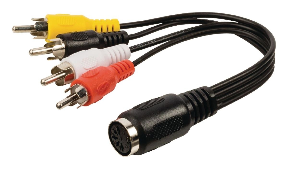 8 pin din to rca connector