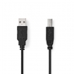 CCGL60100BK05 USB 2.0 kabel | USB-A Male | USB-B Male | 0.5mtr | 480 Mbps | Zwart