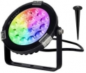 POLED0255 RGB-CCT LED tuinspot IP65 9W rond zwart 230V