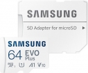 GN64995 Samsung EvoPlus flashgeheugen 64 GB 4K MicroSDHC Klasse 10