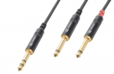 TS177042 PD CONNEX AUDIOKABEL 6.3 STEREO JACK - 2x 6.3 MONO 1.5M