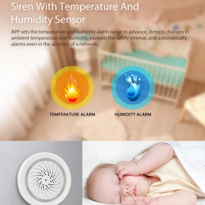 SMARTLIFE WIFI SIRENE 3 IN 1 TEMP/HUMIDITY SENSOR