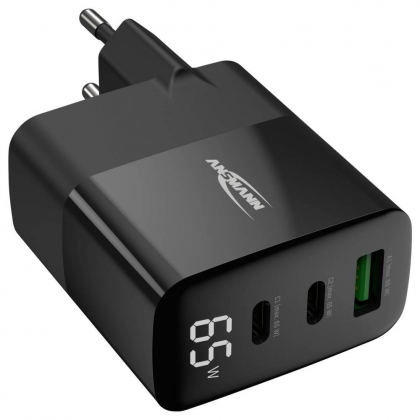 ANSMANN USB OPLADER 65W 2X USB-C / 1X USB-A