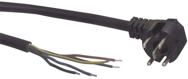 Aansluitsnoer 2 meter 5x1.5mm² met aangegoten perilex stekker