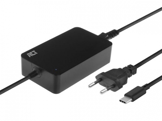 USB-C lader voor laptops tot 15.6", 65 W dun model