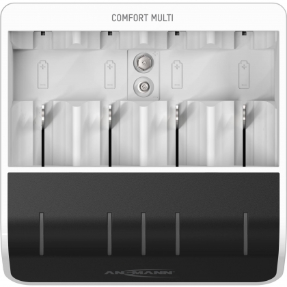 ANSMANN COMFORT MULTI BATTERIJLADER NiMH AAA, AA, C, D , 9V