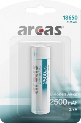 ARCAS 18650 3.7V 2500MAH 68 x 19mm BUTTONTOP LI-ION ACCU