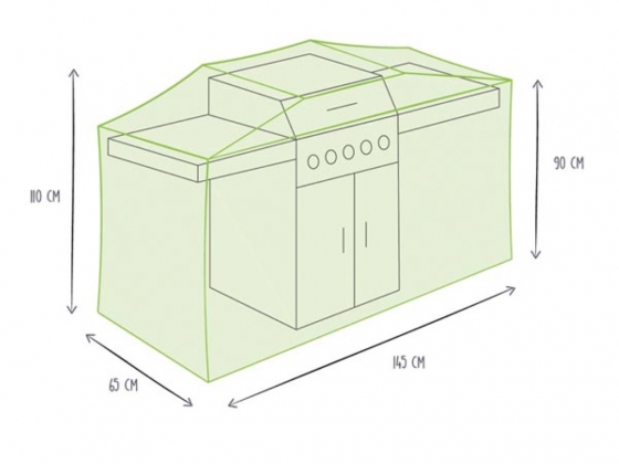 Buitenhoes voor BBQ - 145 cm