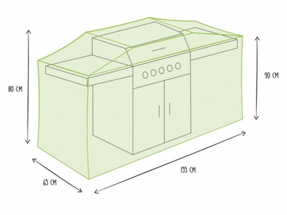 Buitenhoes voor Barbecue 155 cm