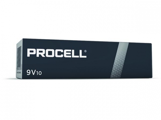 DURACELL - PROCELL ALKALINE BLOKBATTERIJ - 9 V/6LR61 - 10  st.