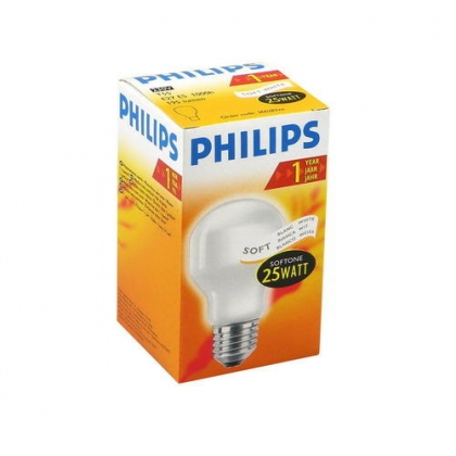 PHILIPS 25W SOFTONE GLOEILAMP E27 210 LUMEN