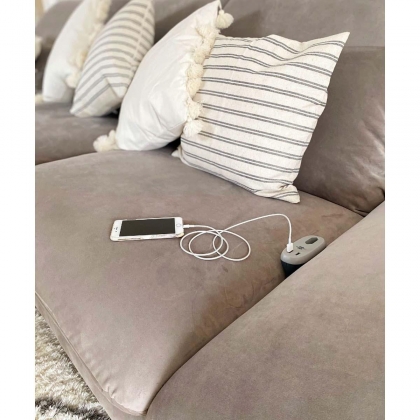 Estilo bankcontactdoos met USB-oplaadfunctie (bankcontactdoos met 1x Euro-contactdoos en 2x USB-lader, bedcontactdoos met montagerail) EURO