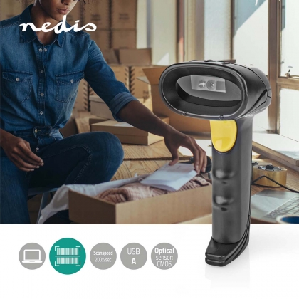 Barcodescanner | CMOS | Bedraad | 1D Lineair / 2D/QR | USB Gevoed | USB 2.0