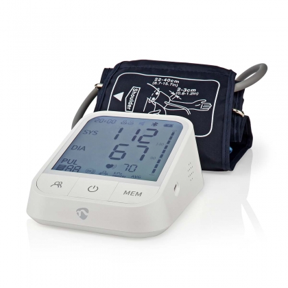 SmartLife Bloeddrukmeter | Arm | Bluetooth® | LCD-Scherm | 22 - 42 cm | Aanduiding van stil houden / Detectie van onregelmatige hartslag / Detectie voor het dragen van armband | Wit