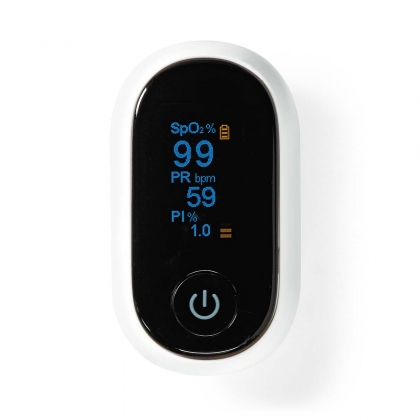 SmartLife Pulse Oximeter | Bluetooth® | OLED-Scherm | Anti-bewegingsinterferentie / Auditief alarm / Hoge precisie sensor / Perfusie-index / Polsslag / Zuurstofverzadiging (SpO2) | Wit