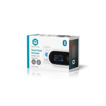 SmartLife Pulse Oximeter | Bluetooth® | OLED-Scherm | Anti-bewegingsinterferentie / Auditief alarm / Hoge precisie sensor / Perfusie-index / Polsslag / Zuurstofverzadiging (SpO2) | Wit