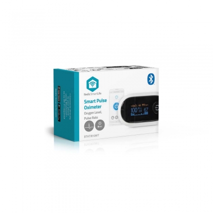 SmartLife Pulse Oximeter | Bluetooth® | OLED-Scherm | Anti-bewegingsinterferentie / Auditief alarm / Hoge precisie sensor / Perfusie-index / Polsslag / Zuurstofverzadiging (SpO2) | Wit