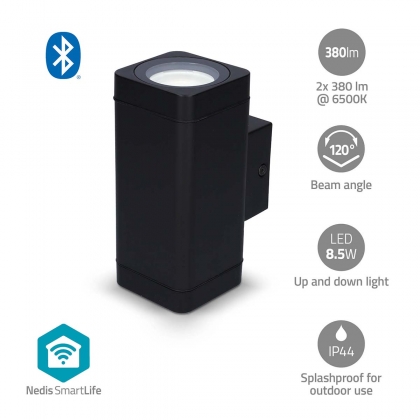 Smartlife Buitenlamp | 760 lm | Bluetooth® | 8.5 W | Warm tot Koel Wit | 2700 - 6500 K | ABS | Android™ / IOS