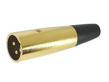 MANNELIJKE 3P XLR PLUG - VERGULD