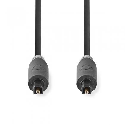 Optische Audiokabel | TosLink Male | TosLink Male | 5.00 m | Rond | PVC | Antraciet | Doos