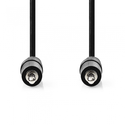 Stereo-Audiokabel | 3,5 mm Male | 3,5 mm Male | Vernikkeld | 10.0 m | Rond | Zwart | Label