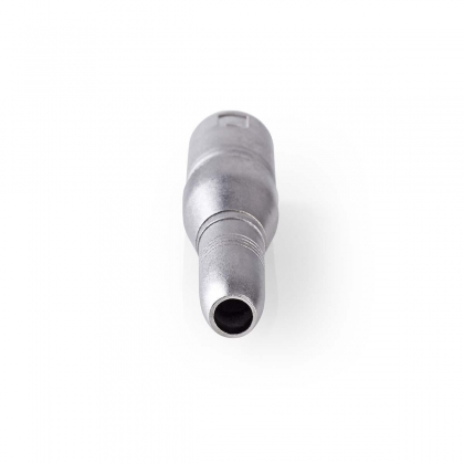 XLR-Adapter | XLR 3-Pins Male | 6,35 mm Female | Vernikkeld | Recht | Metaal | Zilver | 10 Stuks | Doos