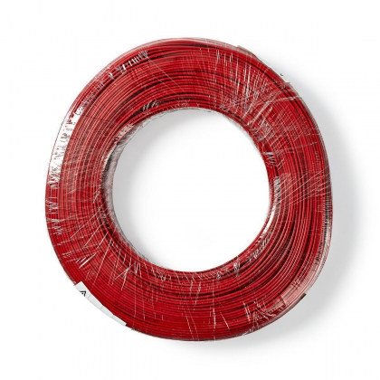 Speaker-Kabel | 2 x 0.35 mm² | CCA | 100.0 m | Rond | PVC | Rood / Zwart | Folieverpakking