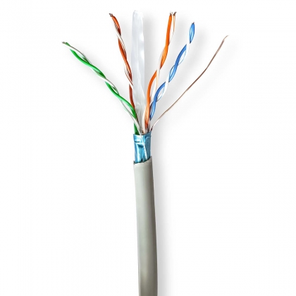 Netwerk Kabel Rol | CAT6 | Stranded | F/UTP | CCA | 305.0 m | Binnenshuis | Rond | PVC | Grijs | Trekdoos