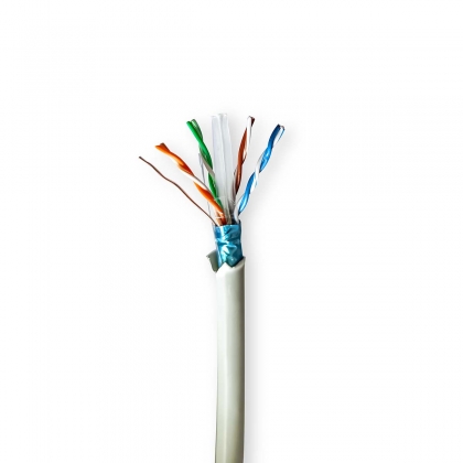 Netwerk Kabel Rol | CAT6 | Stranded | F/UTP | Koper | 100.0 m | Binnenshuis | Rond | LSZH | Grijs | Trekdoos