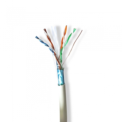 Netwerk Kabel Rol | CAT6 | Stranded | F/UTP | Koper | 305.0 m | Binnenshuis | Rond | LSZH | Grijs | Trekdoos