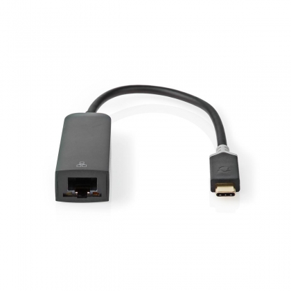 USB-netwerkadapter | USB 3.2 Gen 1 | 1000 Mbps | USB-C™ Male | RJ45 Female | 0.20 m | Rond | Verguld | Vertind-Koper | Antraciet | Doos