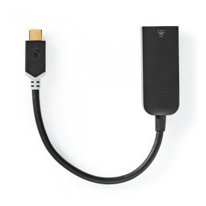 USB-netwerkadapter | USB 3.2 Gen 1 | 1000 Mbps | USB-C™ Male | RJ45 Female | 0.20 m | Rond | Verguld | Vertind-Koper | Antraciet | Doos