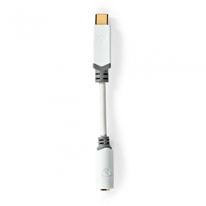 USB-C™ Adapter | USB 2.0 | USB-C™ Male | 3,5 mm Female | 0.10 m | Rond | Verguld | PVC | Wit | Doos