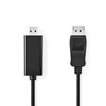 DisplayPort-Kabel | DisplayPort Male | HDMI™ Connector | 4K@30Hz | Vernikkeld | 1.00 m | Rond | PVC | Antraciet | Doos