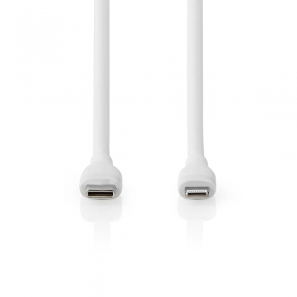 Lightning Kabel | USB 2.0 | Apple Lightning 8-Pins | USB-C™ Male | 480 Mbps | Vernikkeld | 1.50 m | Rond | Silicone | Wit | Doos