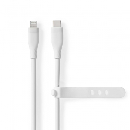 Lightning Kabel | USB 2.0 | Apple Lightning 8-Pins | USB-C™ Male | 480 Mbps | Vernikkeld | 1.50 m | Rond | Silicone | Wit | Doos