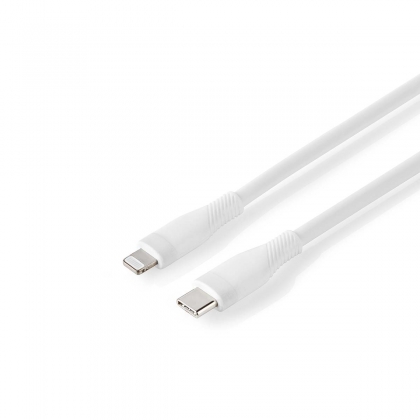 Lightning Kabel | USB 2.0 | Apple Lightning 8-Pins | USB-C™ Male | 480 Mbps | Vernikkeld | 1.50 m | Rond | Silicone | Wit | Doos