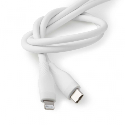 Lightning Kabel | USB 2.0 | Apple Lightning 8-Pins | USB-C™ Male | 480 Mbps | Vernikkeld | 1.50 m | Rond | Silicone | Wit | Doos