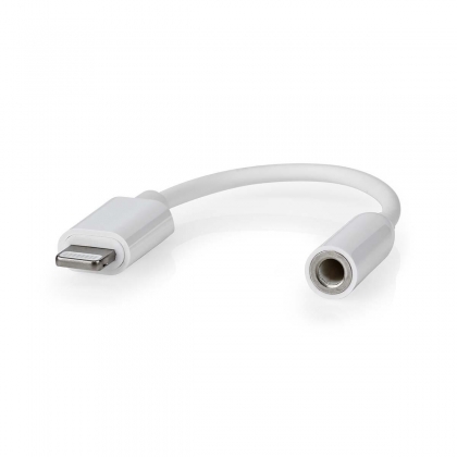 Lightning-Adapter | Apple Lightning 8-Pins | 3,5 mm Female | Vernikkeld | 0.10 m | Rond | PVC