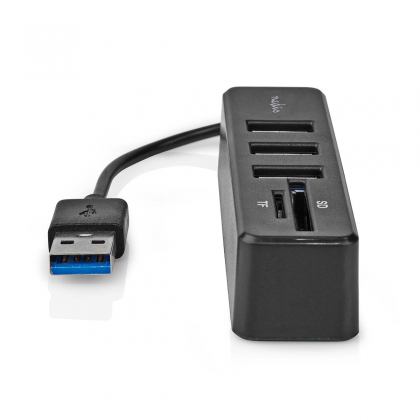 USB-Hub | 1x USB-A | 3x USB A Female | 5-Poorts poort(en) | USB 2.0 | USB Gevoed | SD & MicroSD