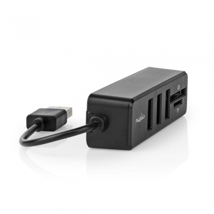 USB-Hub | 1x USB-A | 3x USB A Female | 5-Poorts poort(en) | USB 2.0 | USB Gevoed | SD & MicroSD