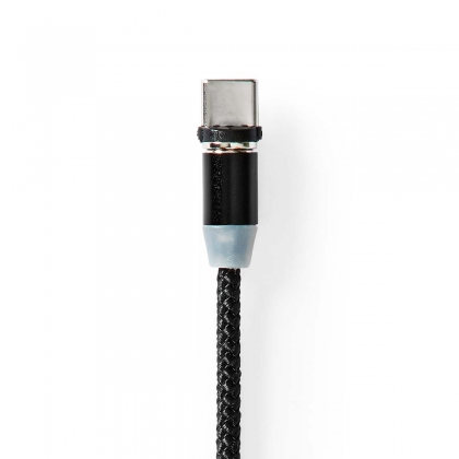 USB-Kabel | USB 2.0 | USB-A Male | USB Micro-B Male / USB-C™ Male | 10 W | No Data Transfer | Vernikkeld | 2.00 m | Rond | Nylon | Zwart | Doos