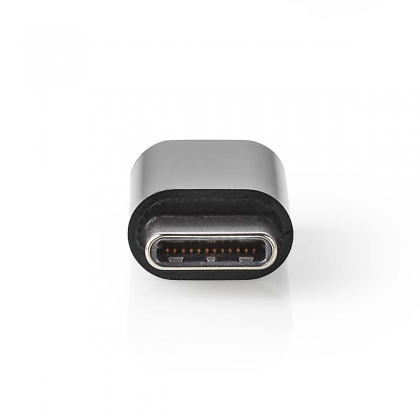 USB-C™ Adapter | USB 2.0 | USB-C™ Male | USB Micro-B Female | 480 Mbps | Rond | Vernikkeld | Zwart | Doos