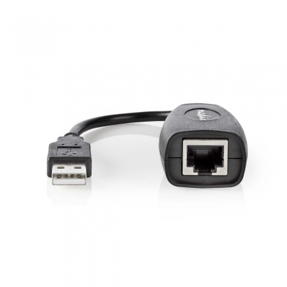 Actieve USB-Kabel | USB 1.1 | USB-A Male | RJ45 Female | 12 Mbps | 0.20 m | Rond | Vernikkeld | PVC | Koper | Doos