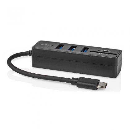 USB-Hub | 1x USB-C™ | 3x USB A Female | 5-Poorts poort(en) | USB 3.2 Gen 1 | USB Gevoed | 5 Gbps | SD & MicroSD