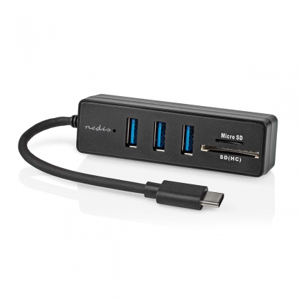 USB-Hub | 1x USB-C™ | 3x USB A Female | 5-Poorts poort(en) | USB 3.2 Gen 1 | USB Gevoed | 5 Gbps | SD & MicroSD