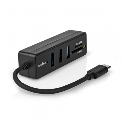 USB-Hub | 1x USB-C™ | 3x USB A Female | 5-Poorts poort(en) | USB 3.2 Gen 1 | USB Gevoed | 5 Gbps | SD & MicroSD