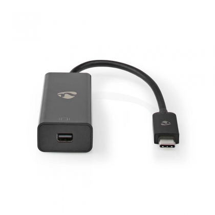 USB-C™ Adapter | USB 3.2 Gen 1 | USB-C™ Male | Mini DisplayPort Female | 8K@60Hz | 0.20 m | Rond | Vernikkeld | PVC | Zwart | Doos