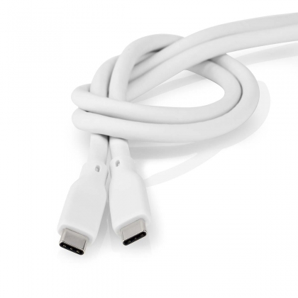 USB-Kabel | USB 3.2 Gen 1 | USB-C™ Male | USB-C™ Male | 60 W | 4K@60Hz | 5 Gbps | Vernikkeld | 1.50 m | Rond | Silicone | Wit | Doos